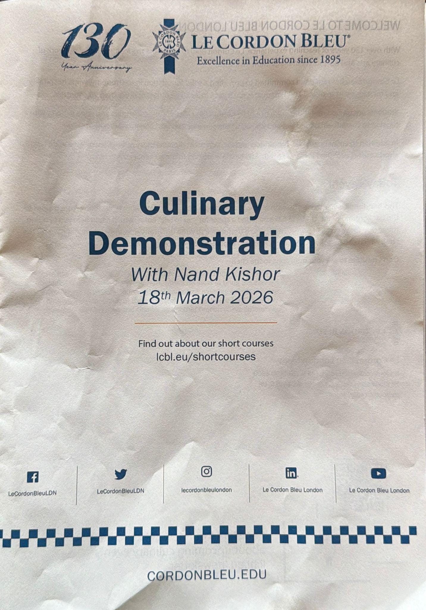 Chef Nand certificate or award