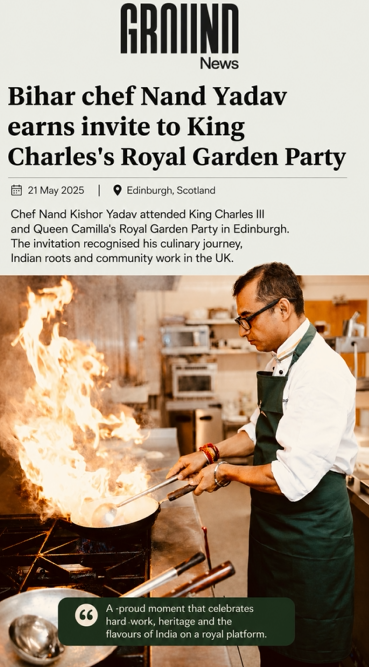 Bihar chef Nand Yadav earns invite to King Charles's royal garden party