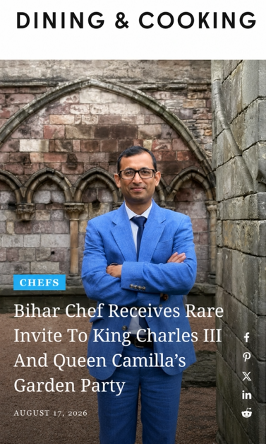 Press coverage screenshot featuring Chef Nand
